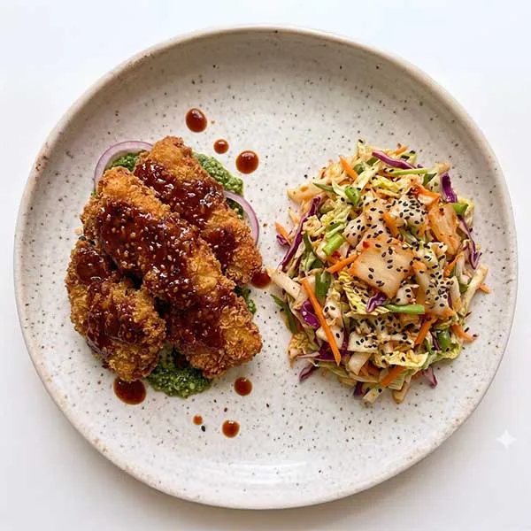 Korean Fried Fish  with Chilli Cabbage Pulao